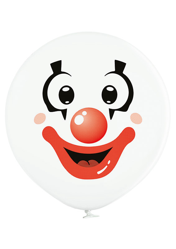 Balon lateksowy gigant 60cm Klaun Clown Face 1 szt