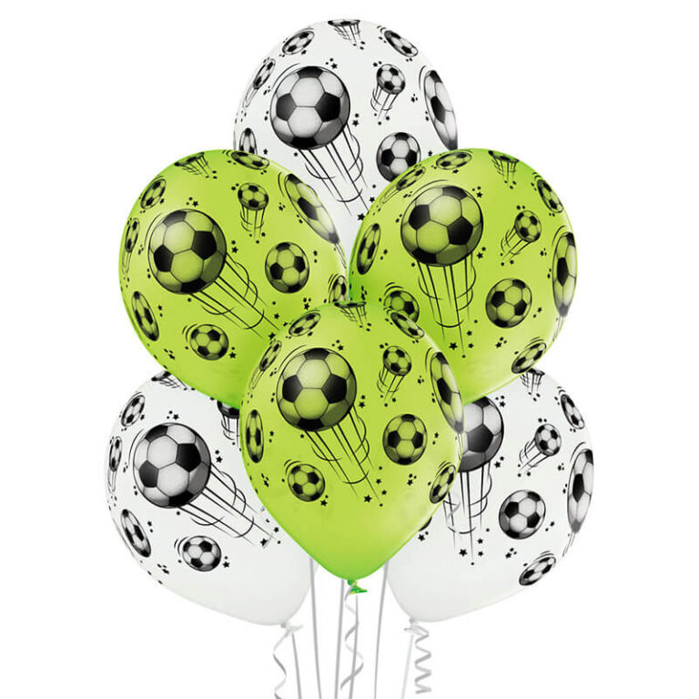 Balony lateksowe Piłka Nożna Football 30cm 6 szt.