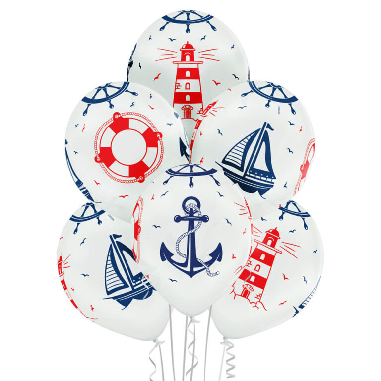 Balony lateksowe żeglarskie Marine 30cm 6szt.