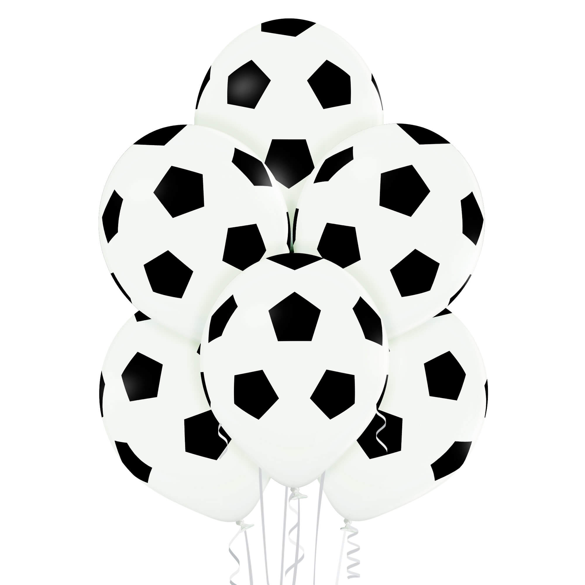 białe balony w piłki nożne