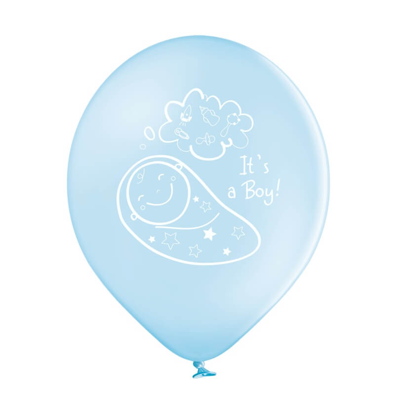 błękitny balon z nadrukiem it's a boy