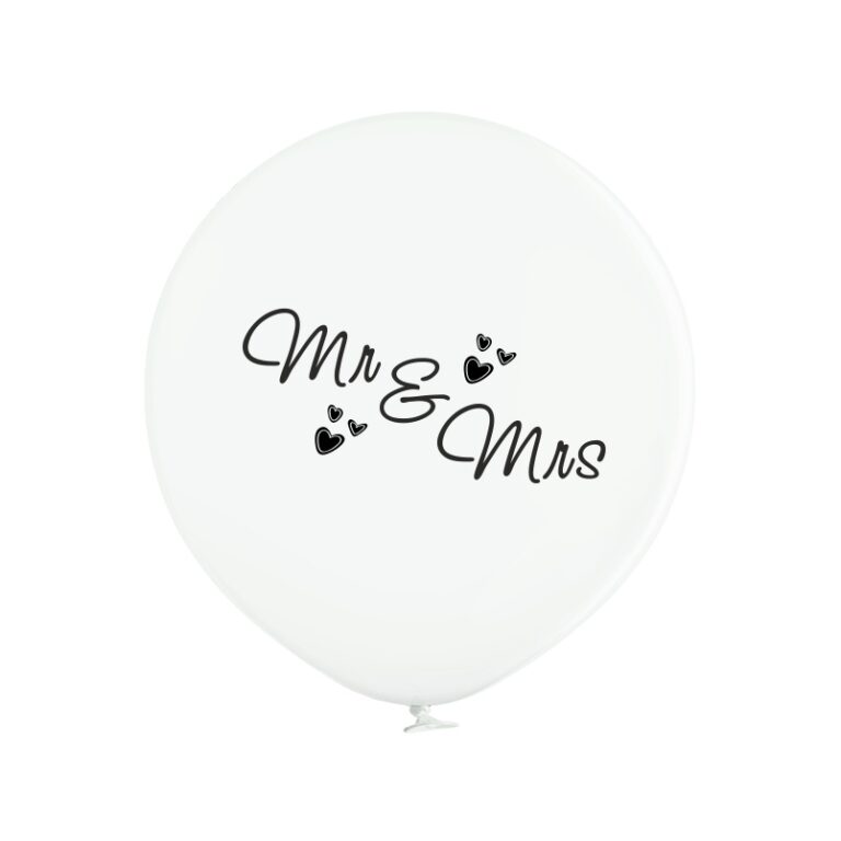 Balon gigant na ślub wesele Mr & Mrs 60cm