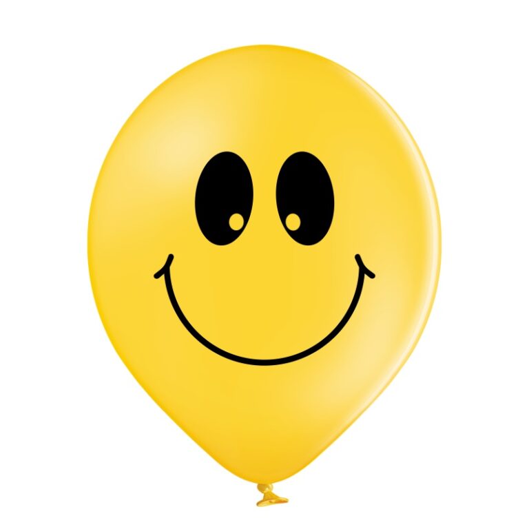 Balony lateksowe buźka, uśmiech, emoji 30cm 6szt.