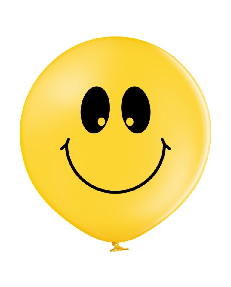 Balon gigant bużka, uśmiech, emoji 60 cm