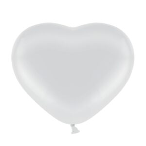 balon białe serce lateksowe