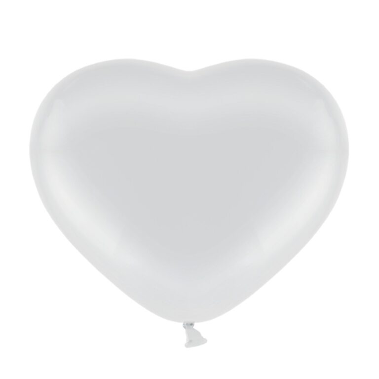 Balony lateksowe serca 12″, białe