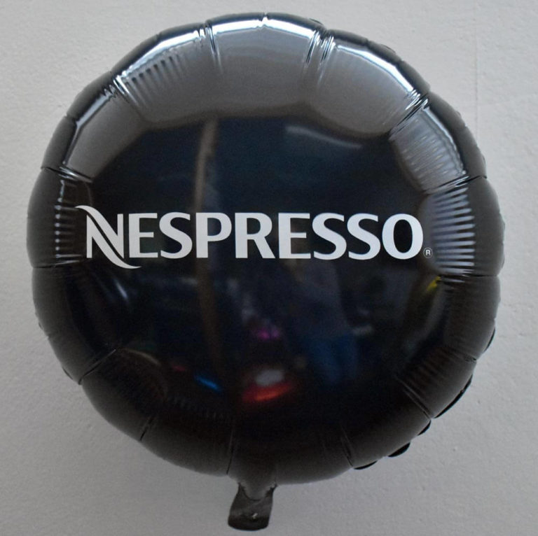balon foliowy z nadrukiem nespresso